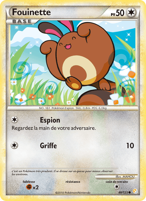 Fouinette, carte 80 de HeartGold SoulSilver