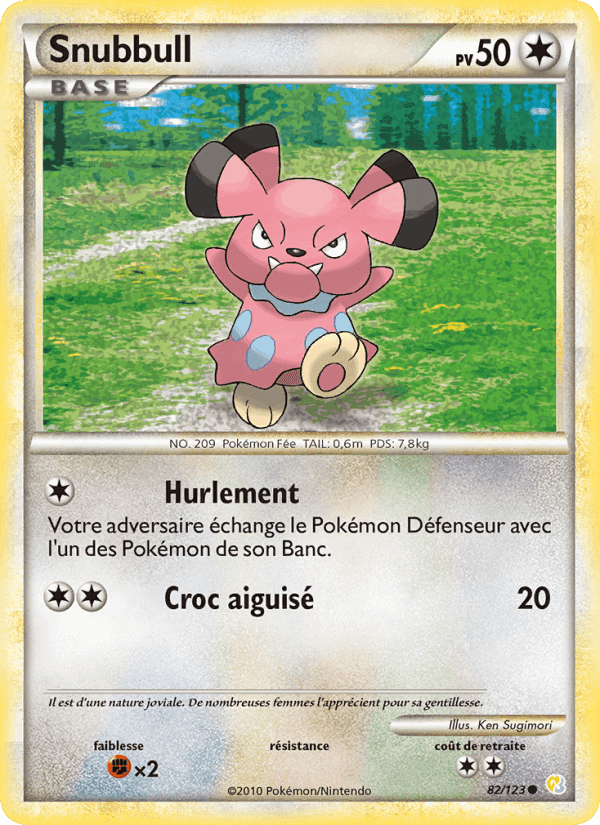 Snubbull, carte 82 de HeartGold SoulSilver