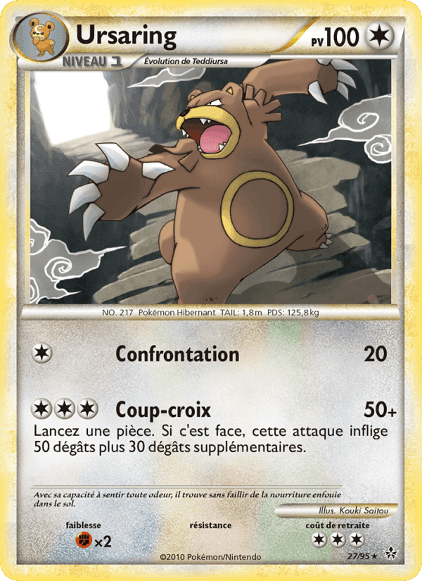 Ursaring, carte 27 de Déchaînement