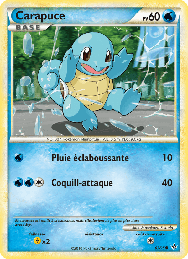 Carapuce, carta 63 di Déchaînement