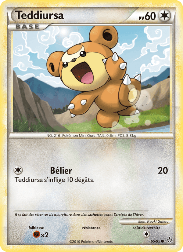 Teddiursa, carte 65 de Déchaînement