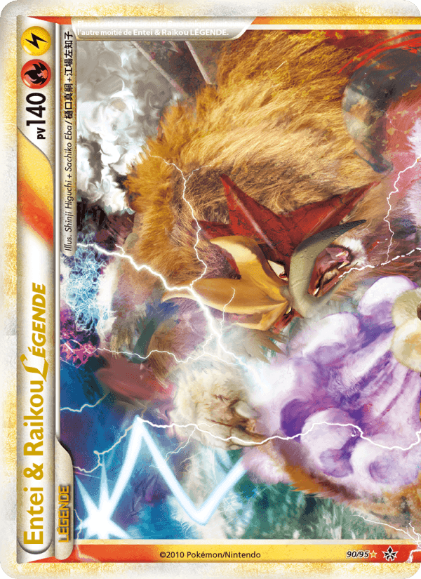 Entei & Raikou LÉGENDE (haut), card 90 from Déchaînement