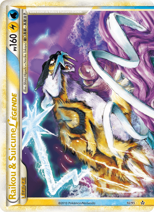 Raikou & Suicune LÉGENDE (haut), carta 92 de Déchaînement