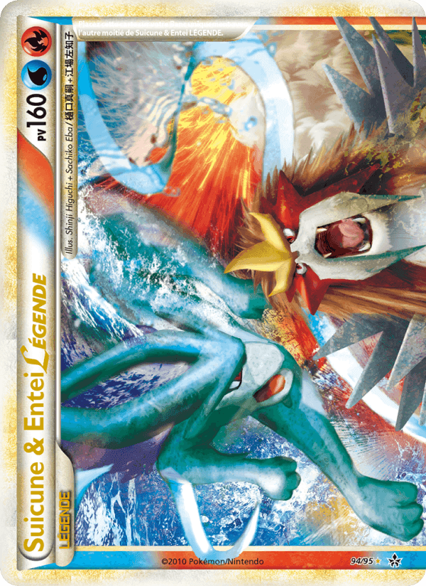 Suicune & Entei LÉGENDE (haut), carte 94 de Déchaînement