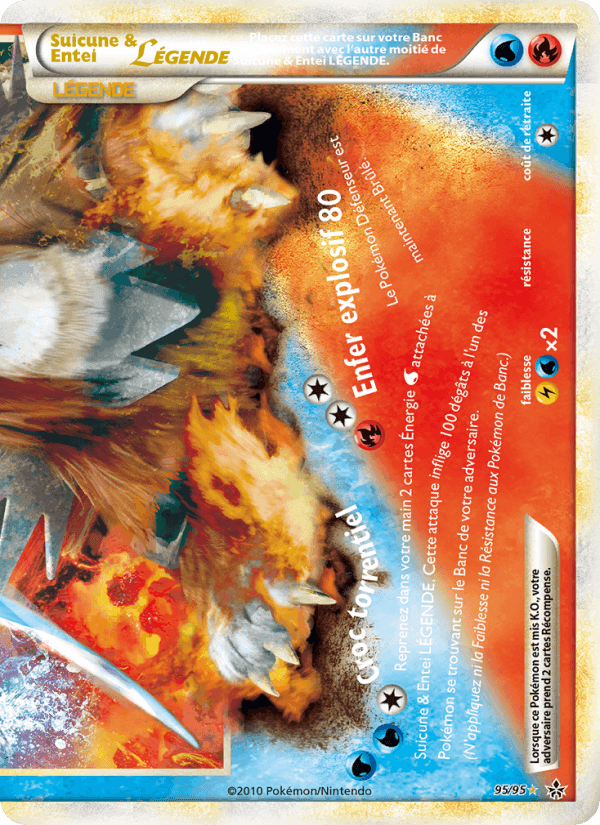 Suicune & Entei LÉGENDE (bas), carta 95 de Déchaînement