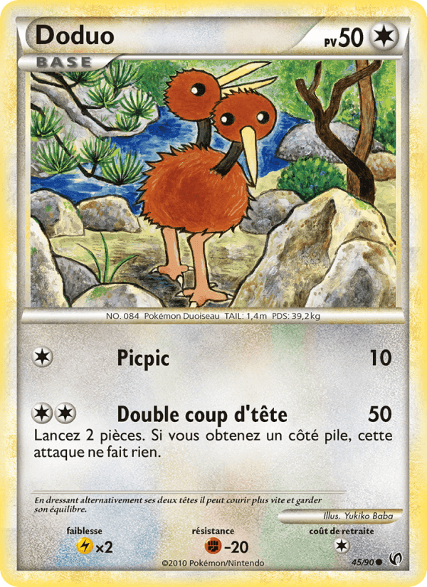 Doduo, carte 45 de Indomptable