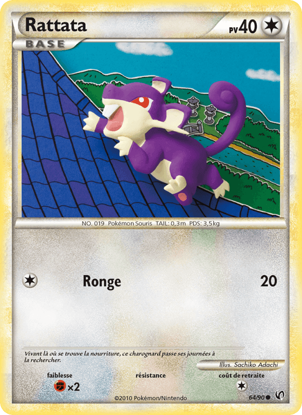 Rattata, carta 64 di Indomptable