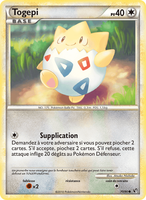 Togepi, carte 70 de Indomptable