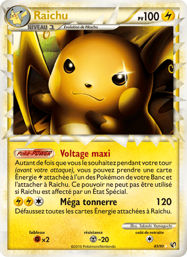 Raichu, carta 83 de Indomptable