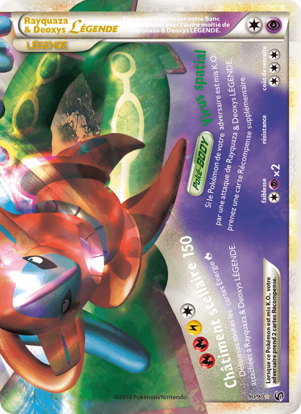 Rayquaza & Deoxys LÉGENDE, carta 90 de Indomptable