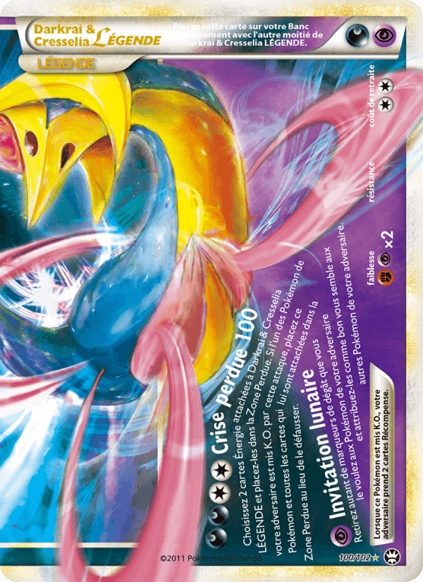 Darkrai & Cresselia LÉGENDE, carte 100 de Triomphant