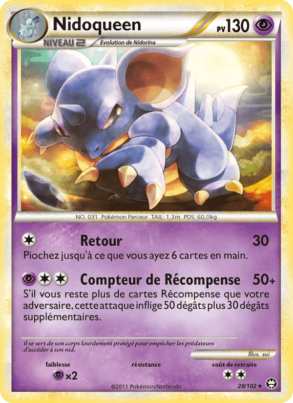 Nidoqueen, carta 28 di Triomphant