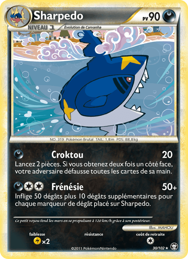 Sharpedo, carta 30 de Triomphant