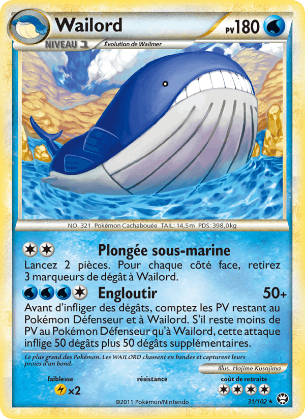 Wailord, carta 31 de Triomphant