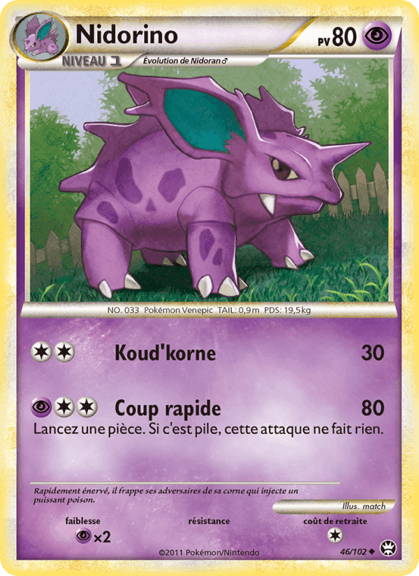 Nidorino, card 46 from Triomphant