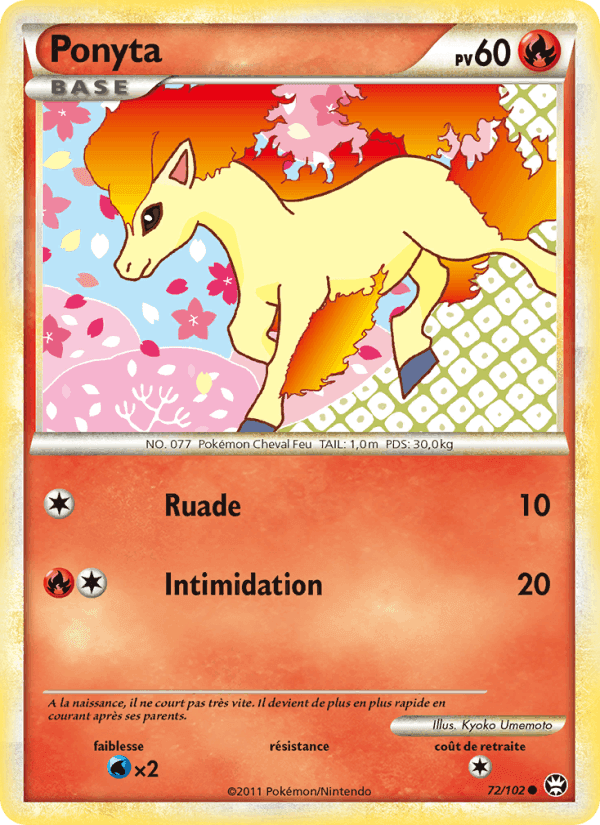 Ponyta, carte 72 de Triomphant