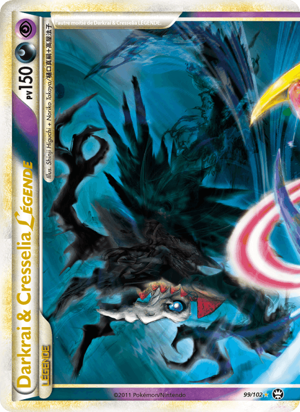 Darkrai & Cresselia LÉGENDE, carte 99 de Triomphant