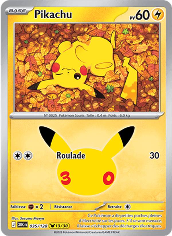 Pikachu, carte 035 de 30ᵉ Anniversaire
