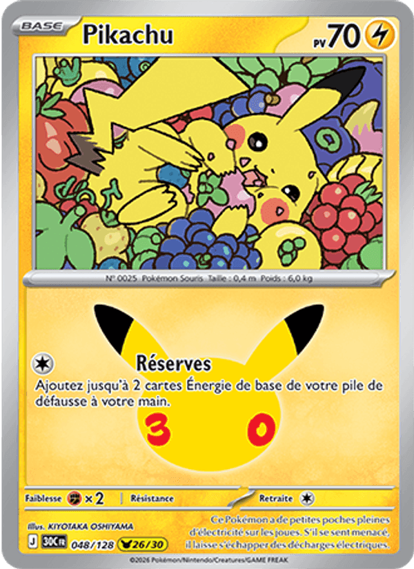30ᵉ Anniversaire の 048 番、Pikachu