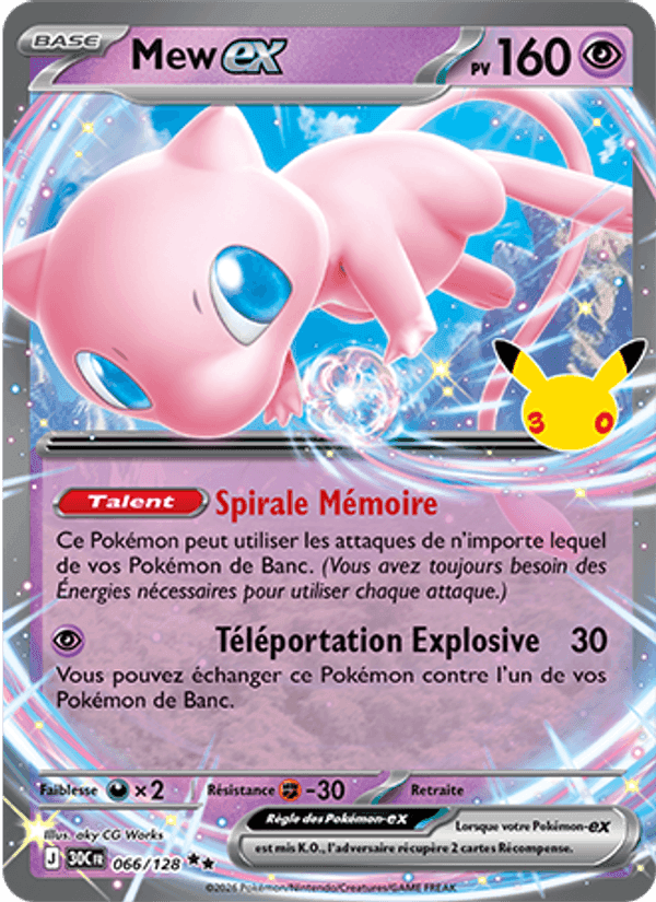 Mew-ex, carte 066 de 30ᵉ Anniversaire