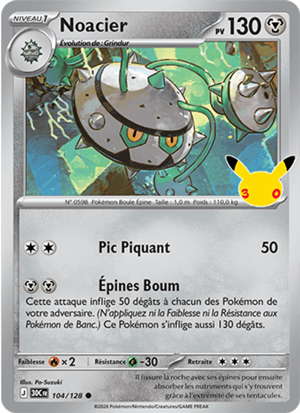 Noacier, carta 104 di 30ᵉ Anniversaire