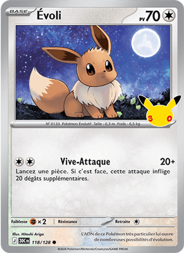Évoli, carte 118 de 30ᵉ Anniversaire