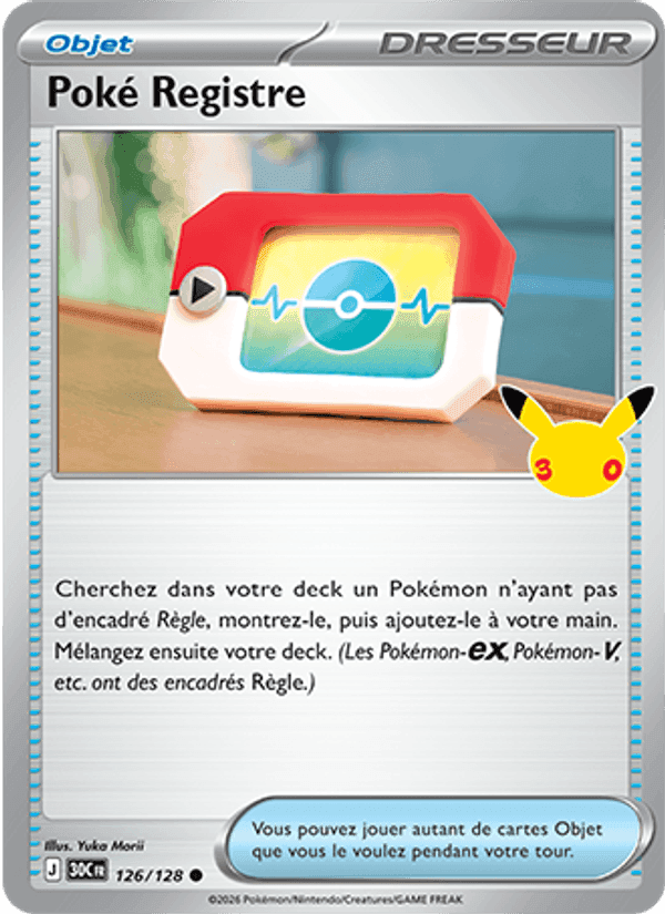 Poké Registre, carte 126 de 30ᵉ Anniversaire