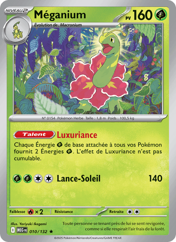 Méganium, carte 010 de Méga-Évolution