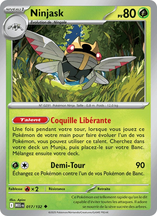 Ninjask, carte 017 de Méga-Évolution