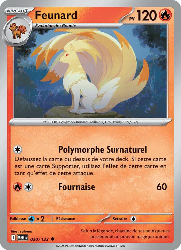 Feunard, carta 020 di Méga-Évolution