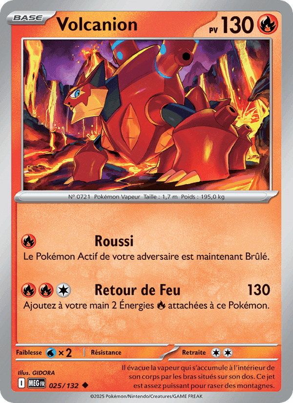 Volcanion, carte 025 de Méga-Évolution