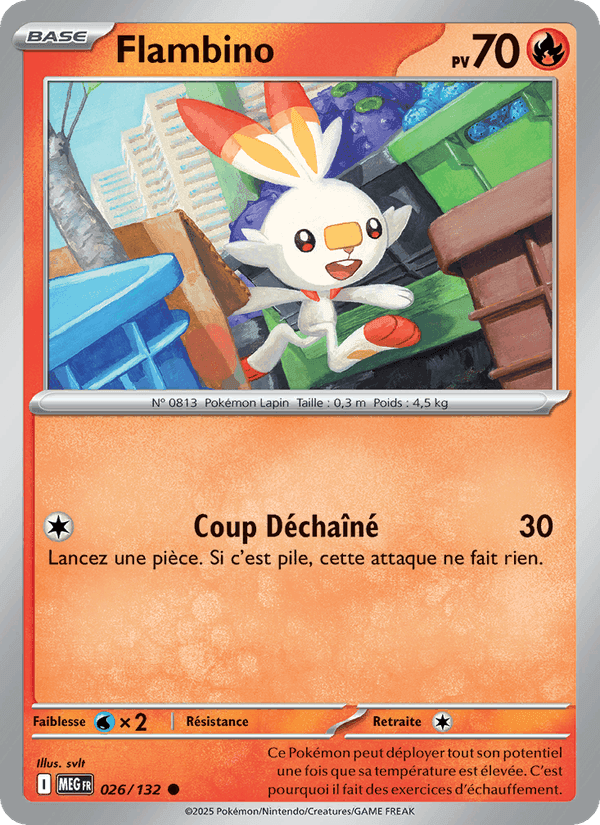 Flambino, carte 026 de Méga-Évolution