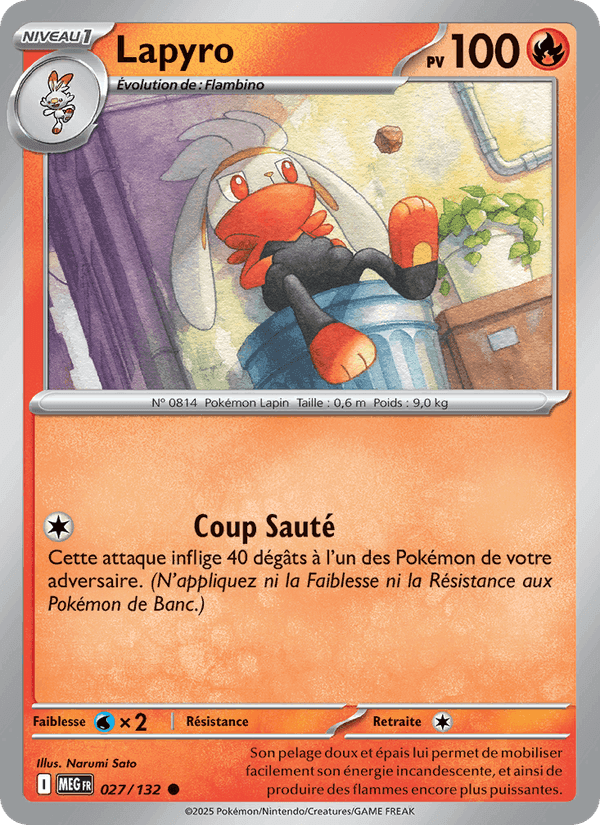 Lapyro, carta 027 di Méga-Évolution