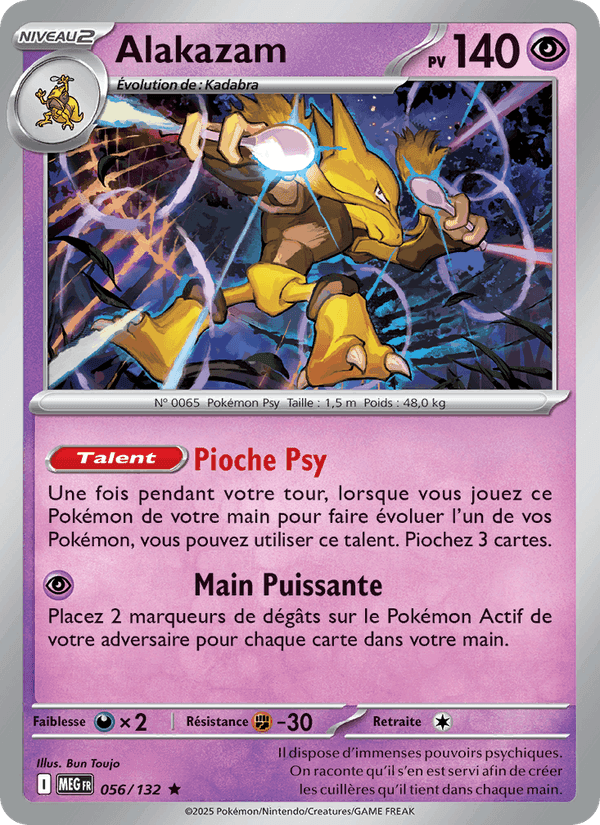 Alakazam, carta 056 de Méga-Évolution