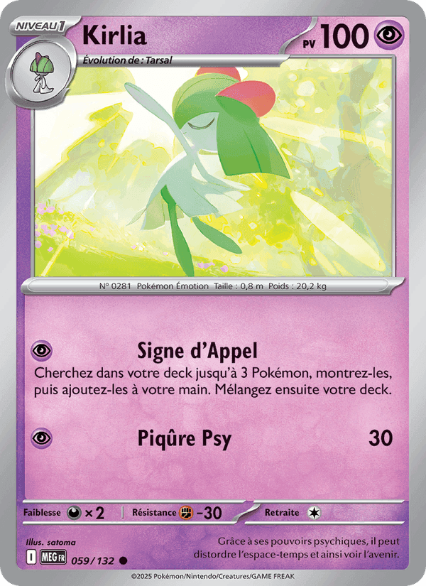 Kirlia, carte 059 de Méga-Évolution