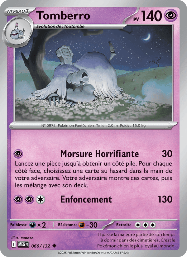 Tomberro, carte 066 de Méga-Évolution