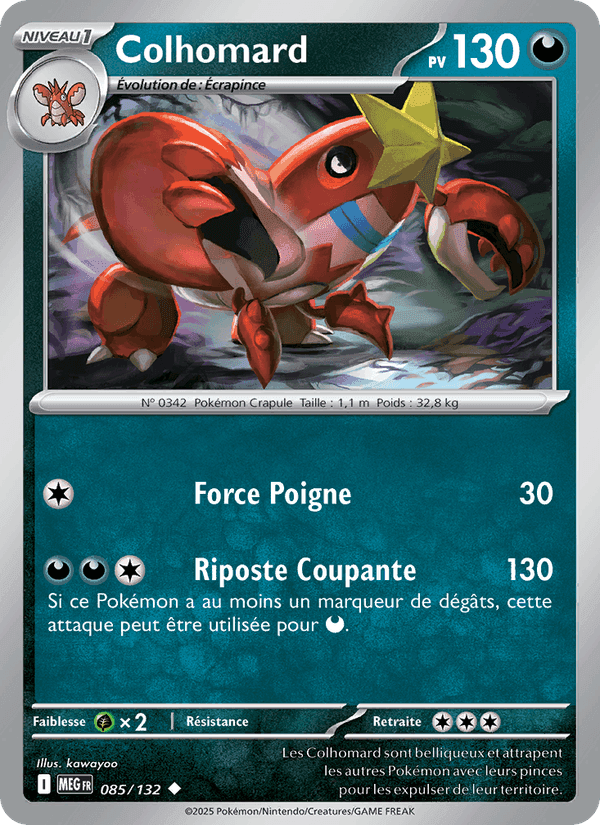 Colhomard, carte 085 de Méga-Évolution