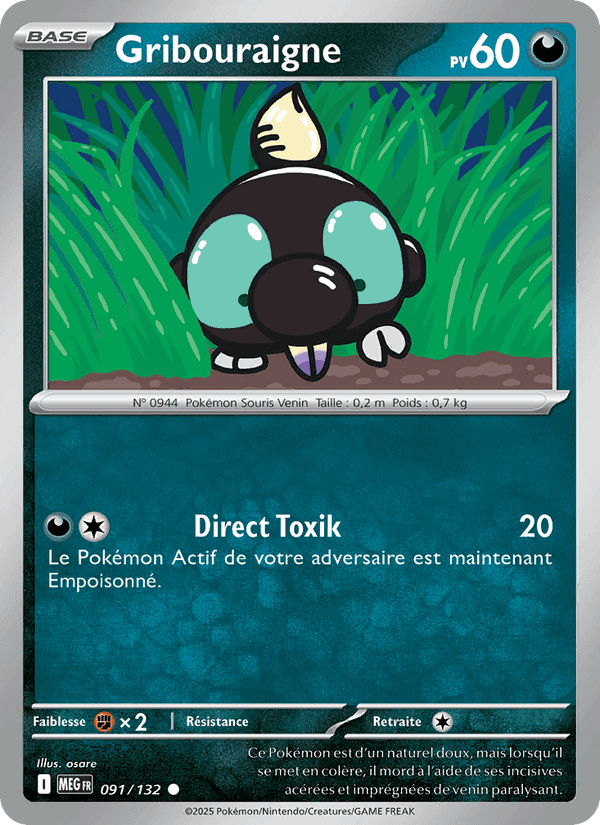 Gribouraigne, card 091 from Méga-Évolution