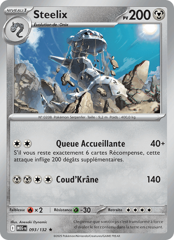 Steelix, carte 093 de Méga-Évolution