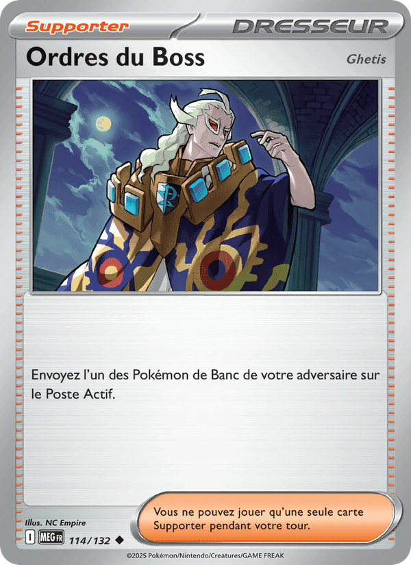 Ordres du Boss, carte 114 de Méga-Évolution