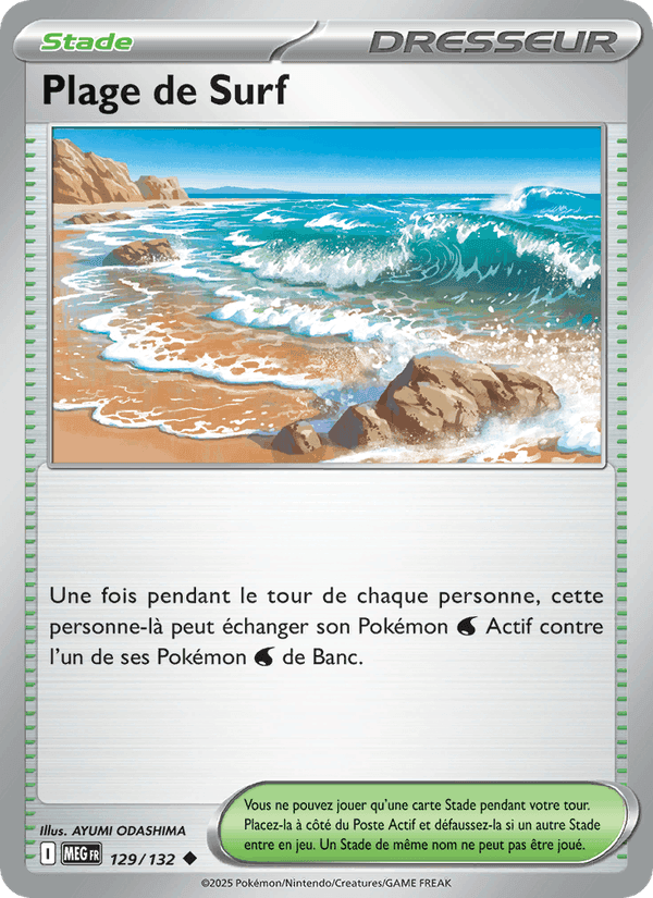 Plage de Surf, card 129 from Méga-Évolution