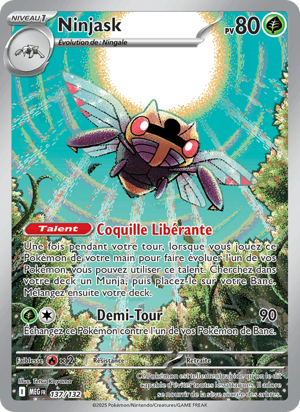 Ninjask, carte 137 de Méga-Évolution