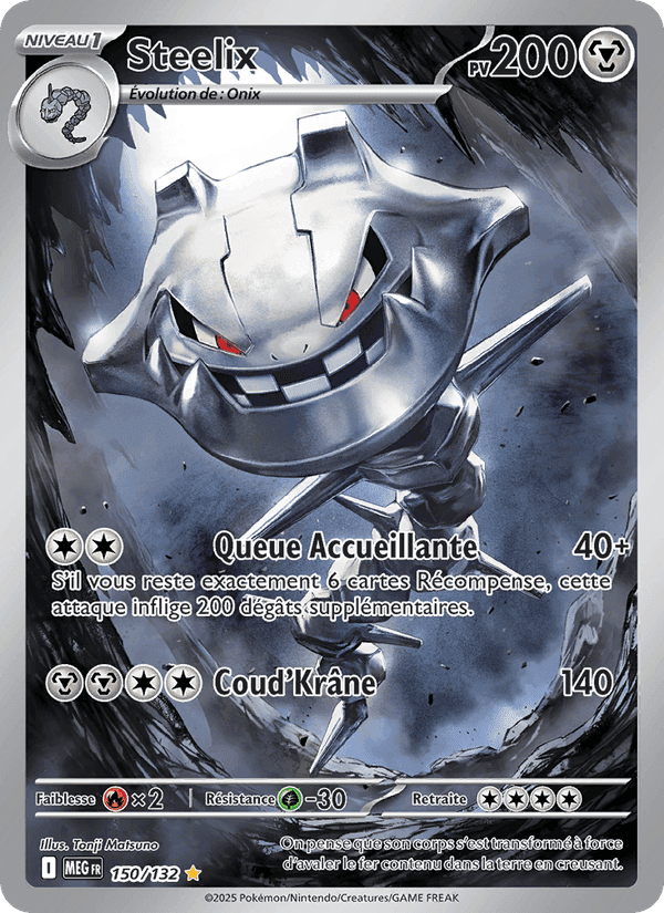 Steelix, carte 150 de Méga-Évolution