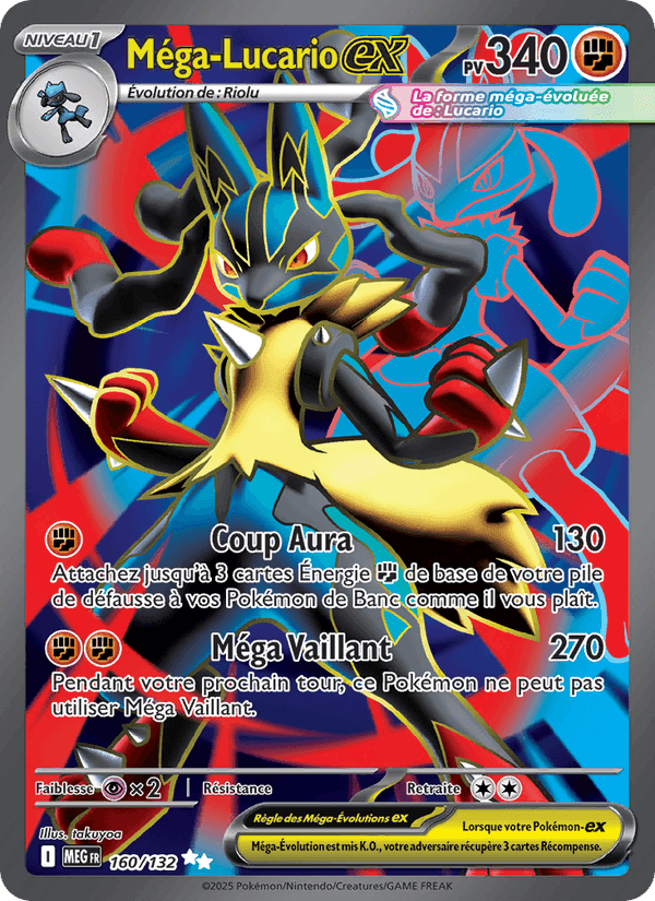 Méga-Lucario-ex, carte 160 de Méga-Évolution