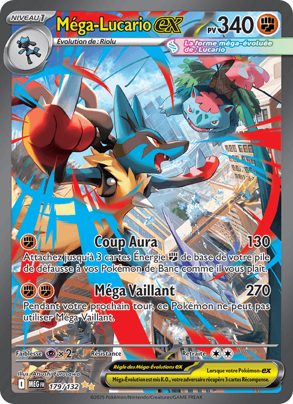 Méga-Lucario-ex, carte 179 de Méga-Évolution