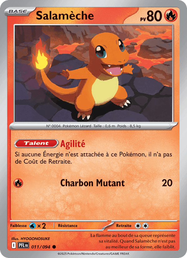 Salamèche, carte 011 de Flammes Fantasmagoriques