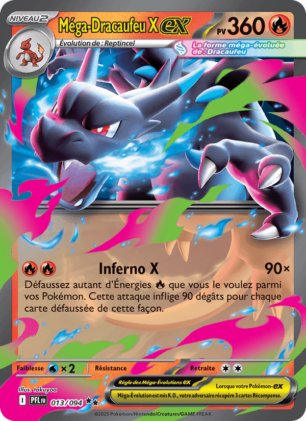 Méga-Dracaufeu X-ex, carta 013 di Flammes Fantasmagoriques