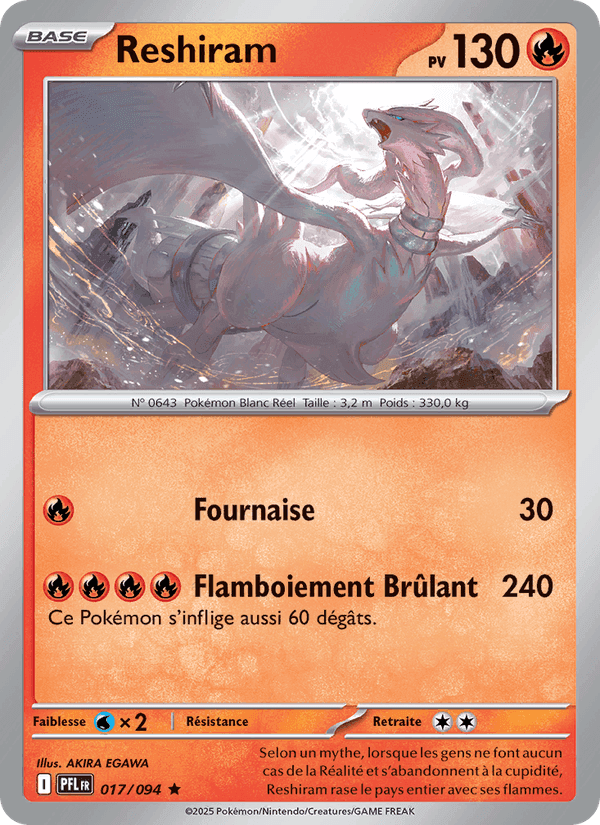 Reshiram, carta 017 di Flammes Fantasmagoriques