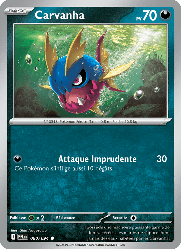 Carvanha, carte 060 de Flammes Fantasmagoriques