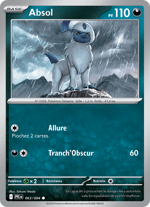 Absol, carte 063 de Flammes Fantasmagoriques